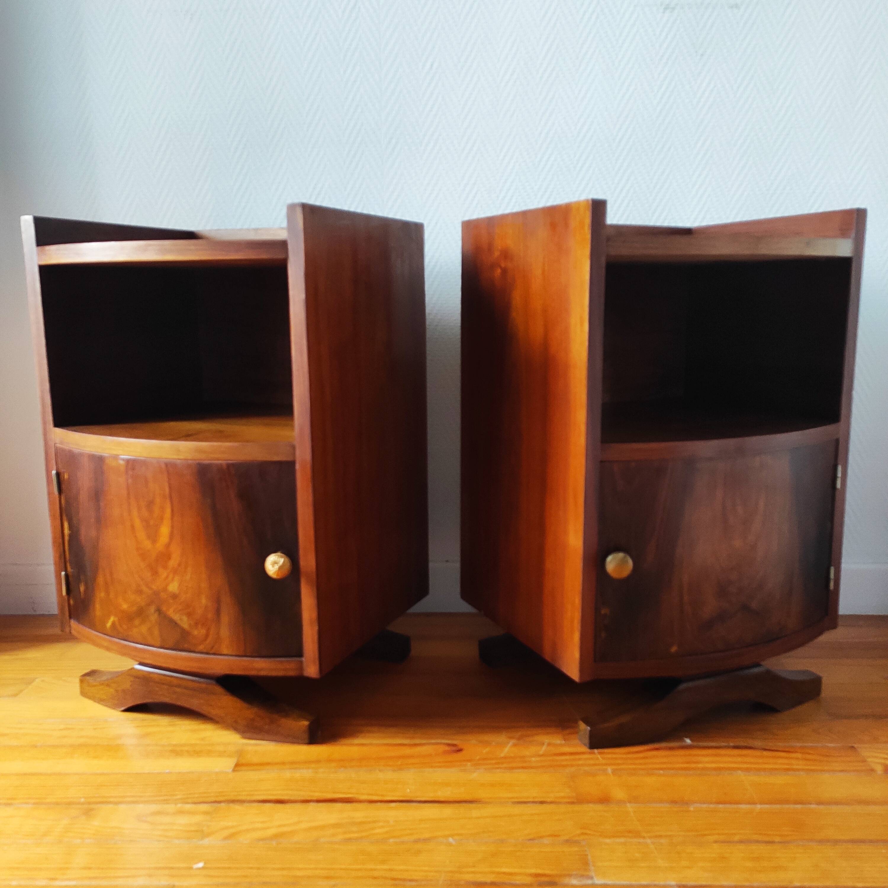 Pair of Art Deco bedside tables