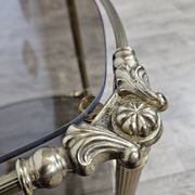 Table d'appoint en laiton, France, années 1950.