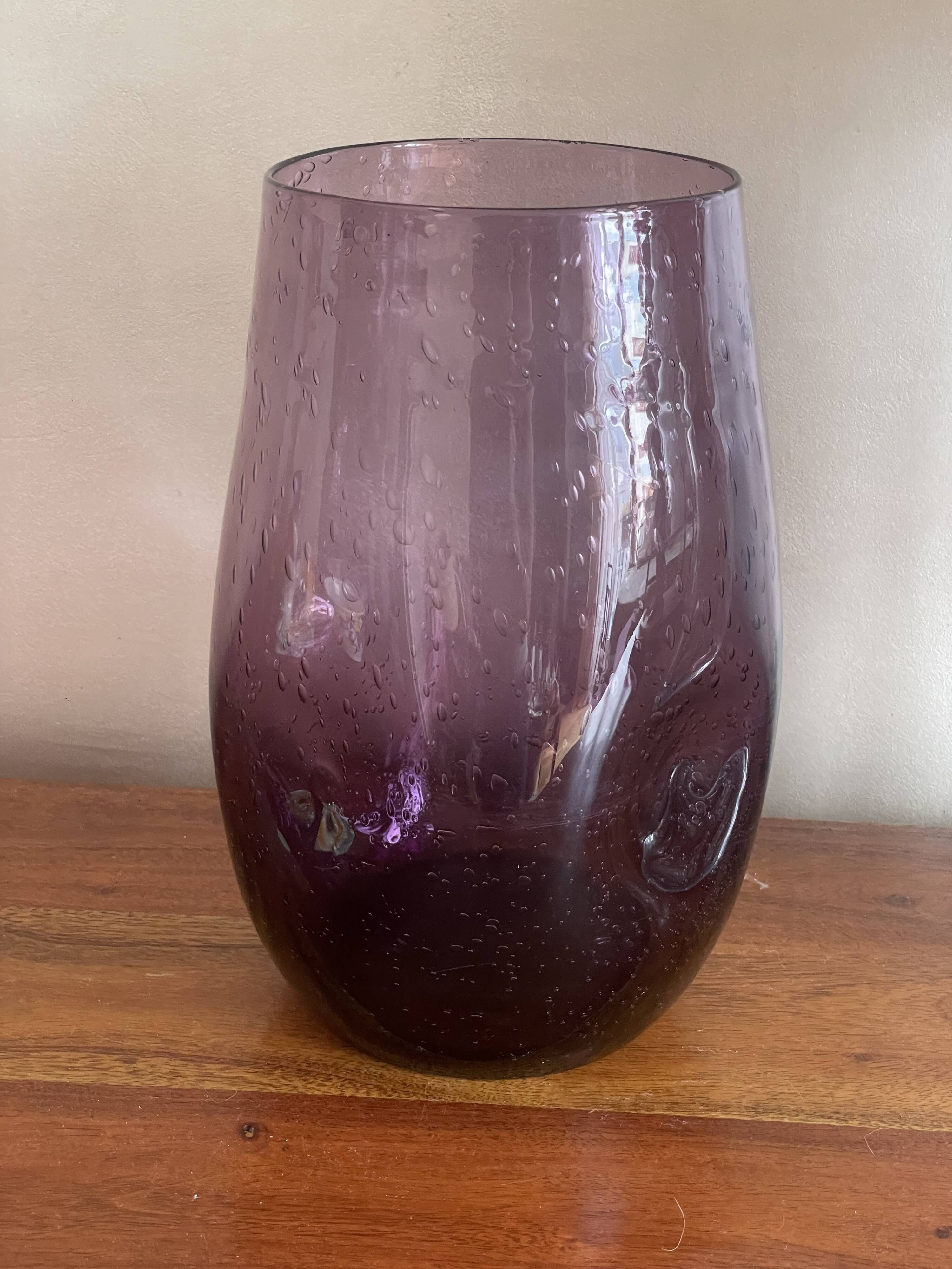 Large Biot glass vase