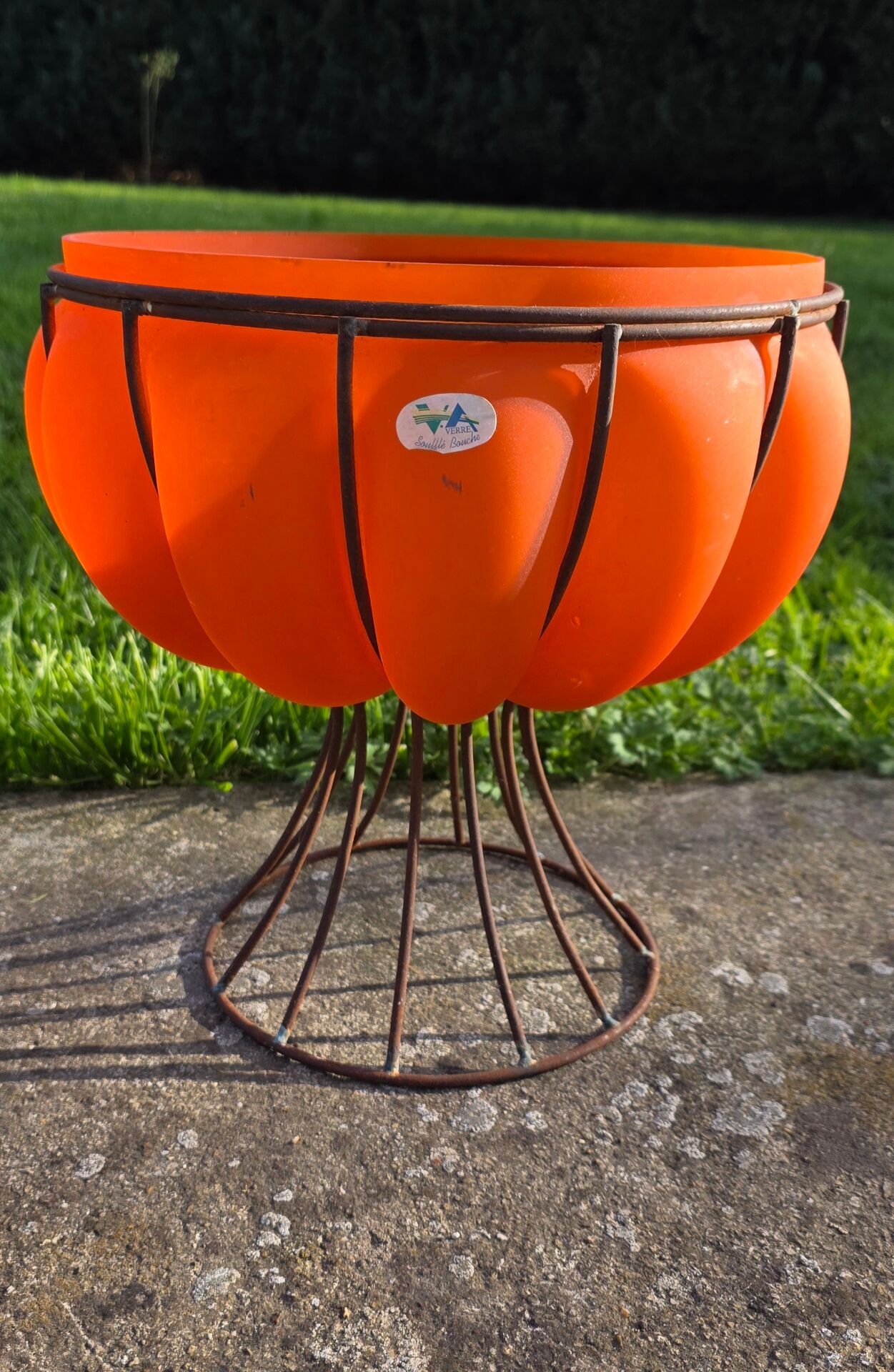 Large orange bowl/vintage centrepiece