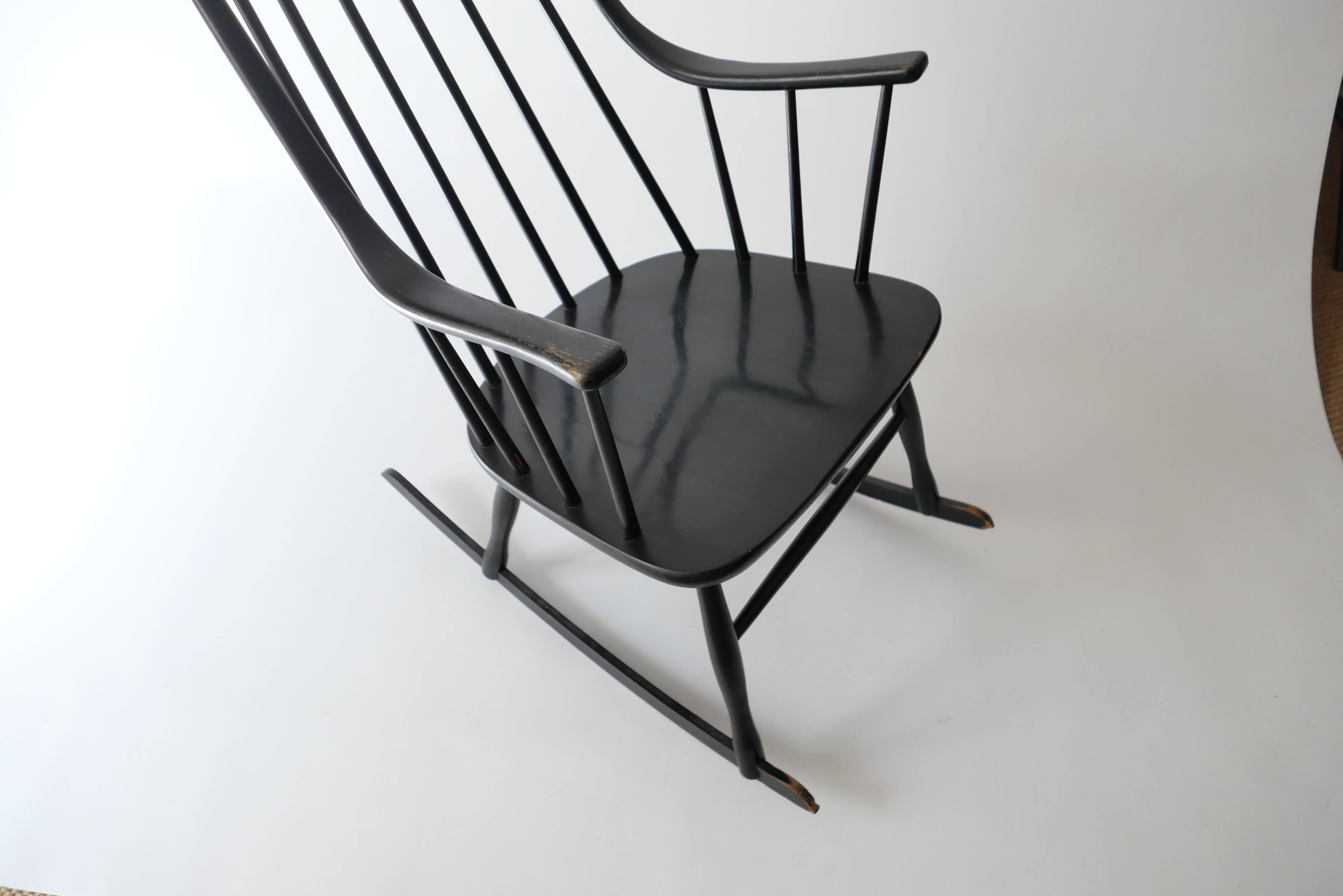 Rocking chair Lena Larsson Scandinavian design 1960 for Nesto