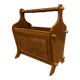Wooden magazine rack with cane work
