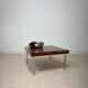 Vintage coffee table in rosewood and chrome steel – 1970s