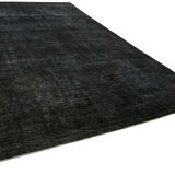 Hand-knotted persian antique 1970s 292 cm x 466 cm black wool carpet