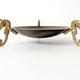 Vintage round brass tray on seahorse feet