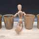 Set of 4 Digoin stoneware cups and tumblers 1