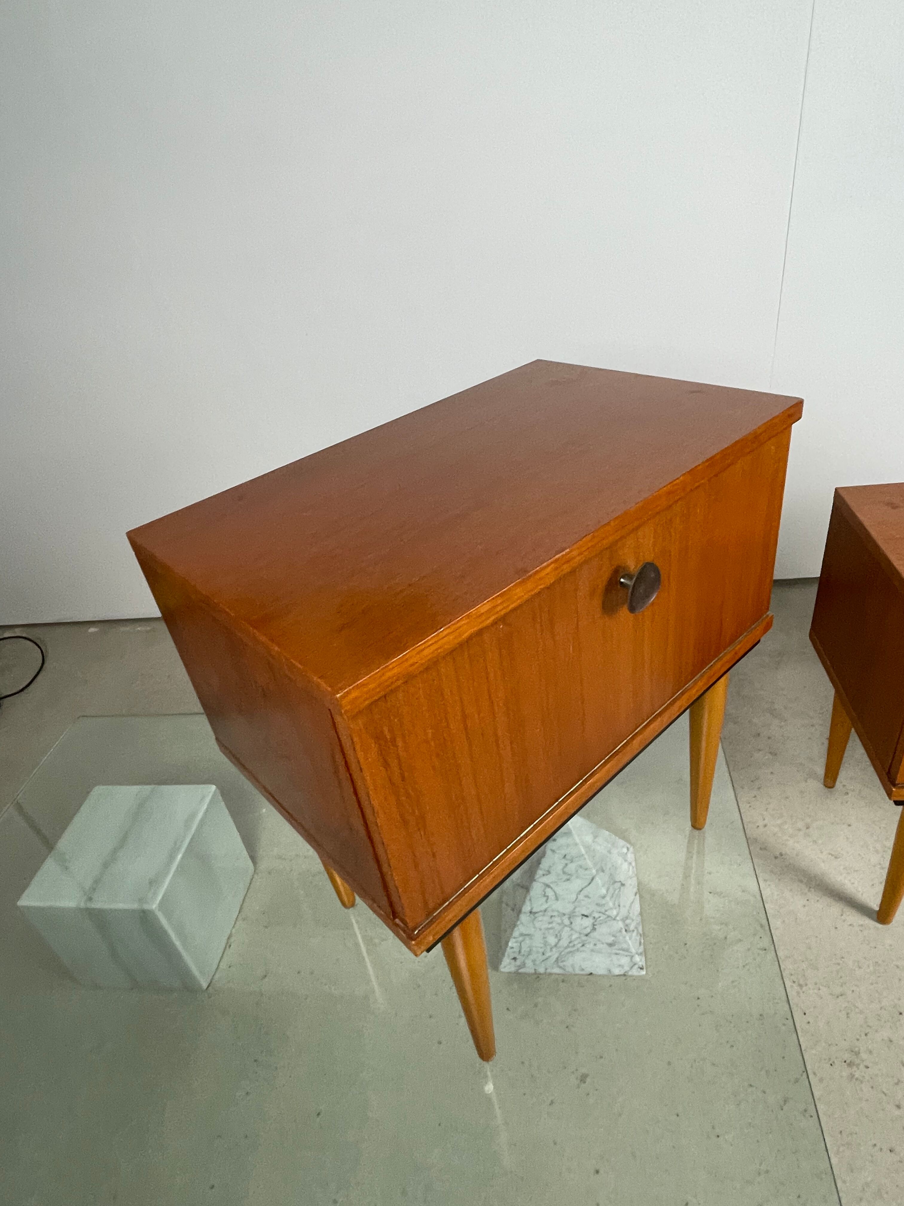 Pair of Scandinavian bedsides