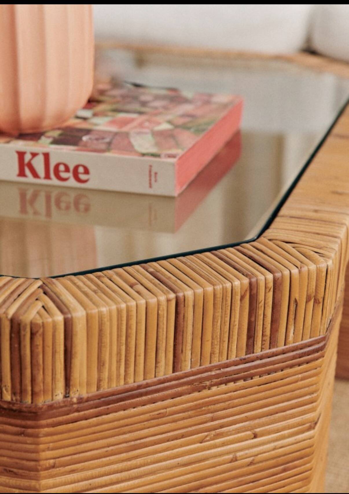 Vintage rattan coffee table – Les Composantes (Sezane)