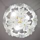 Charmant luminaire en verre de Murano Spoutnik fleurs blanches, années 1970