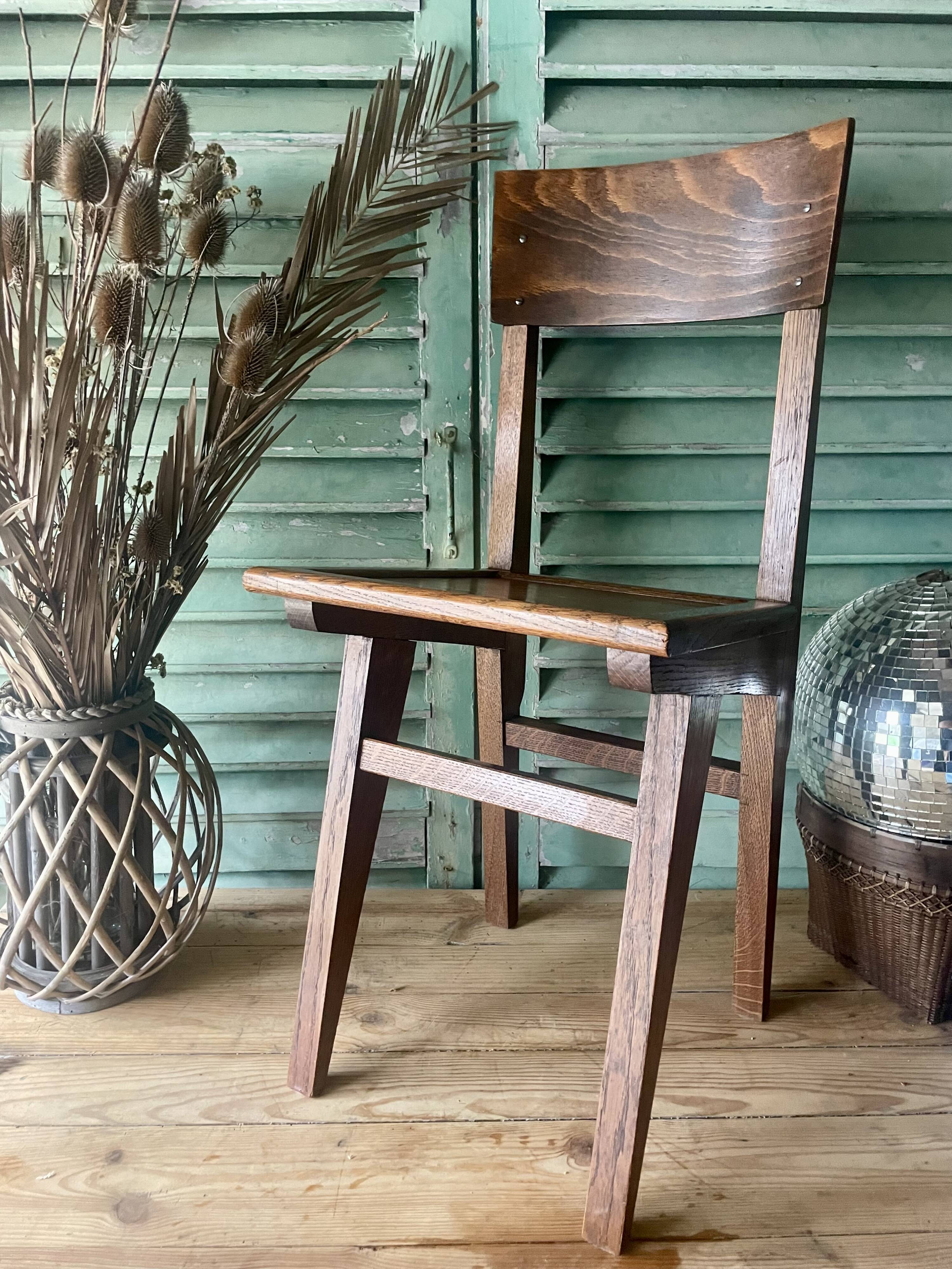Solid wood chair