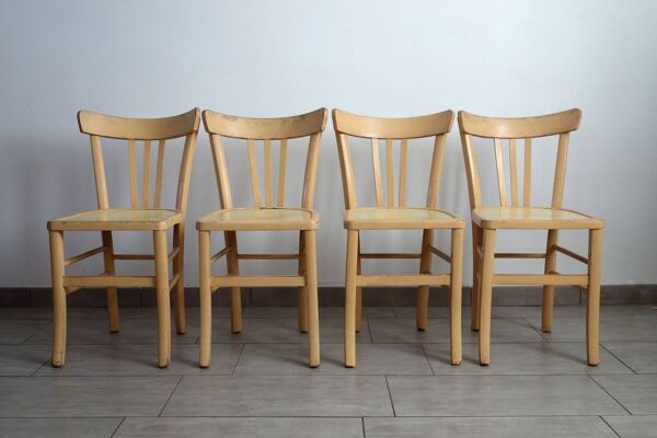 Lot de 4 chaises bistro Luterma vintage