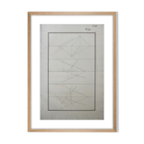 Old drawing - study of geometry - Ecole Royale Polytechnique 1824