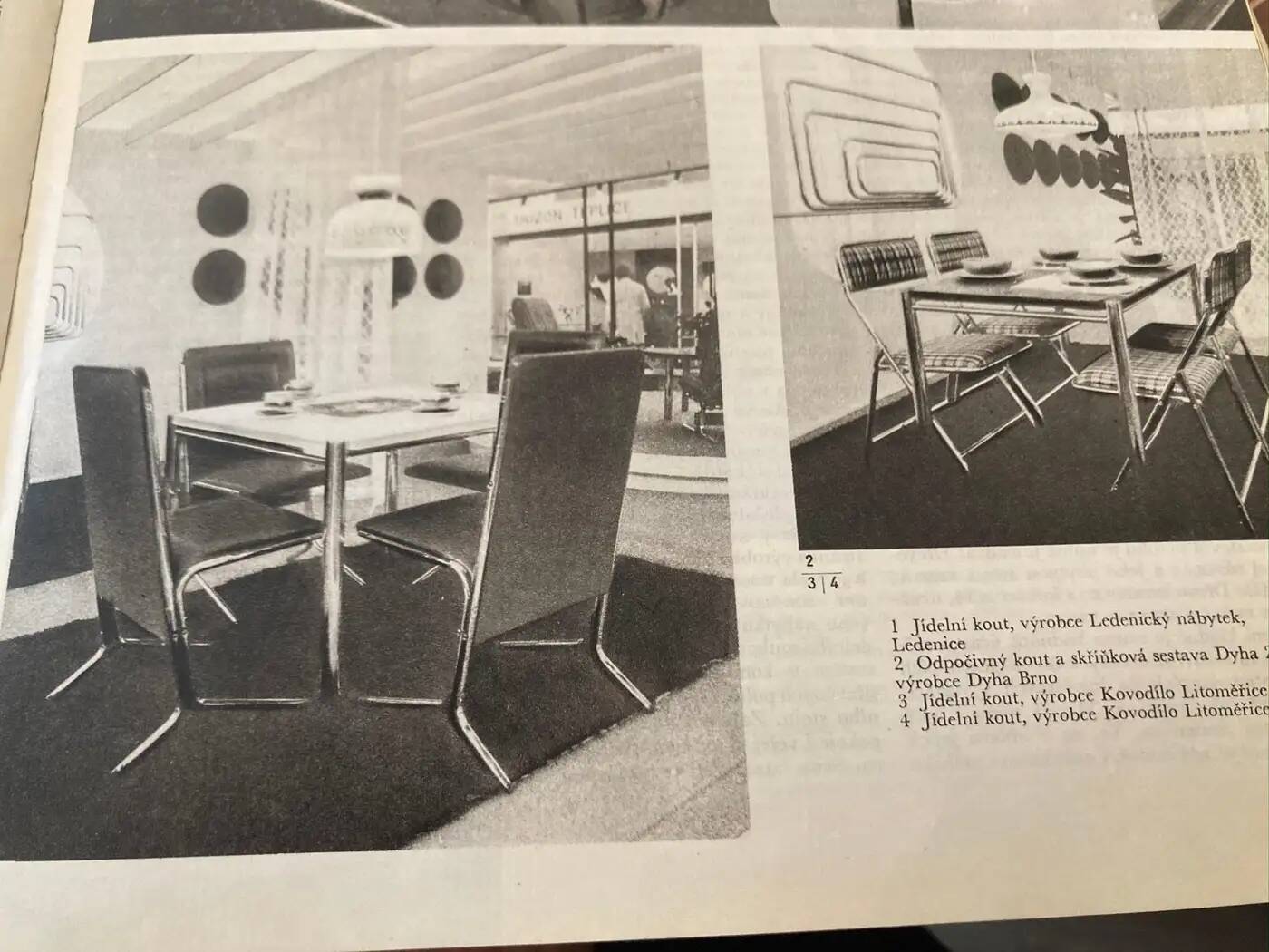 Set of three midcentury chrome design dining chairs, 1970s, Czechoslovakia