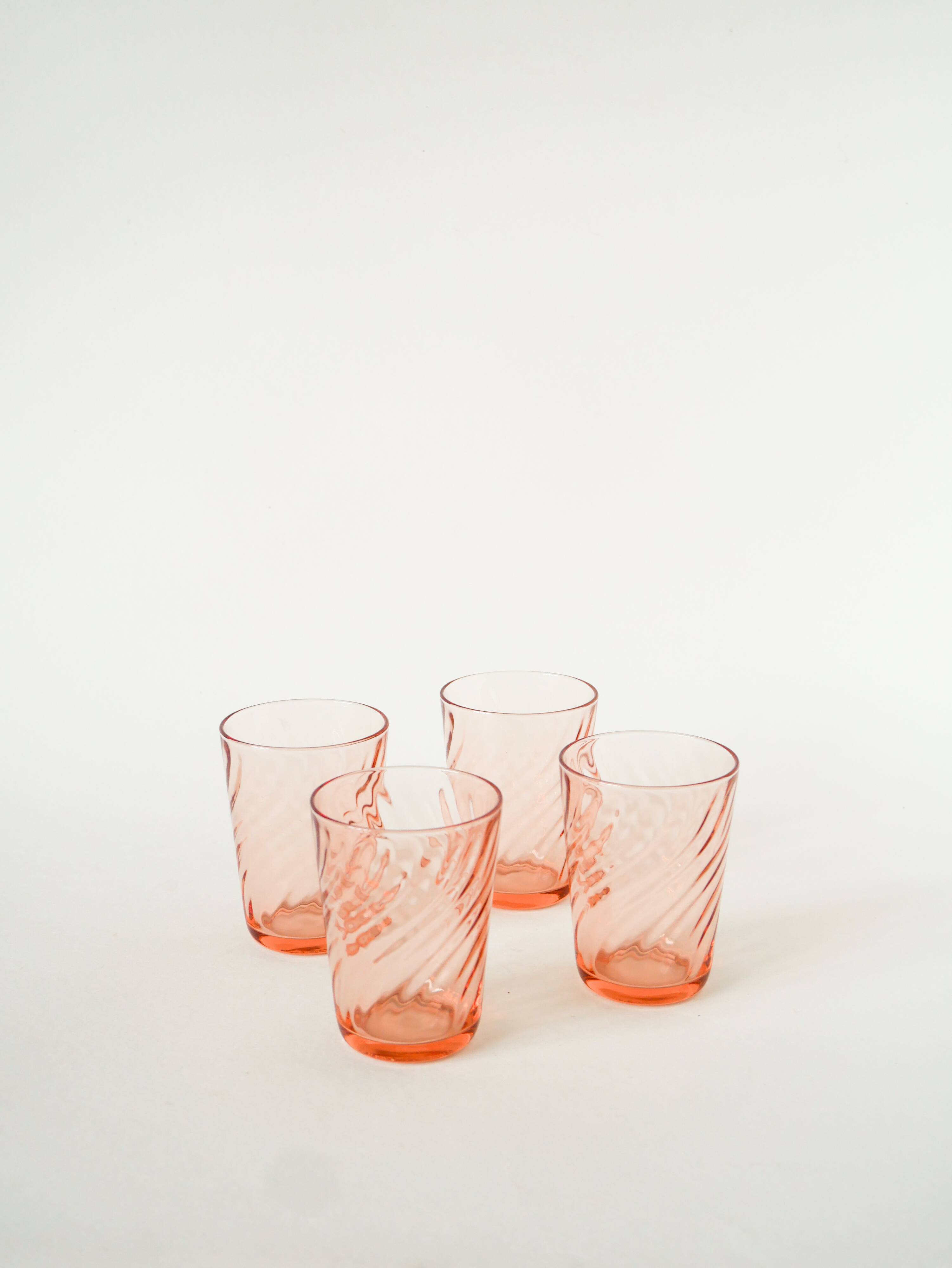 lot de 4 verres à eau, Rosaline, 1970