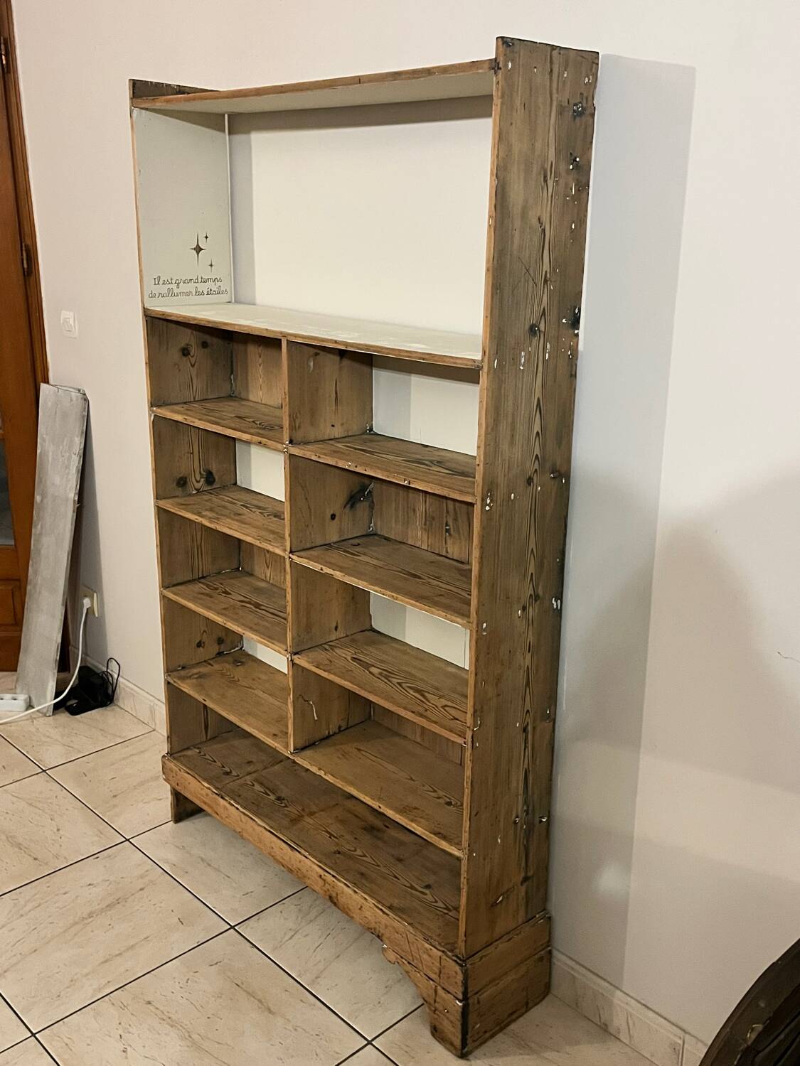 Antique pharmacy shelf