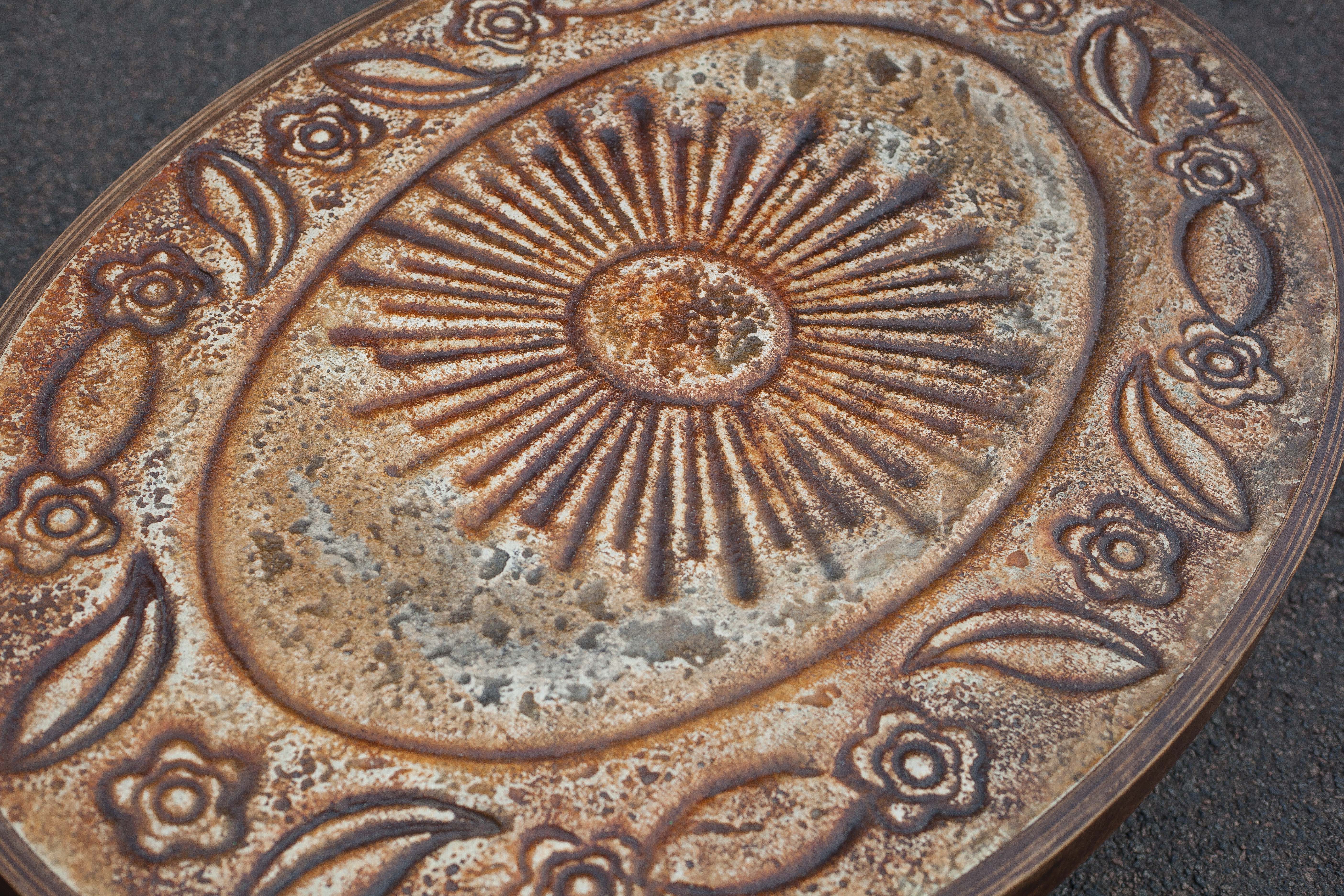 Coffee table lava stone