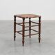 Antique French wooden Stool with Cane Seat, Early 19th Century
