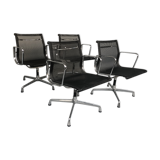 Armchairs by Charles Eames aluminium group model Vitra edition