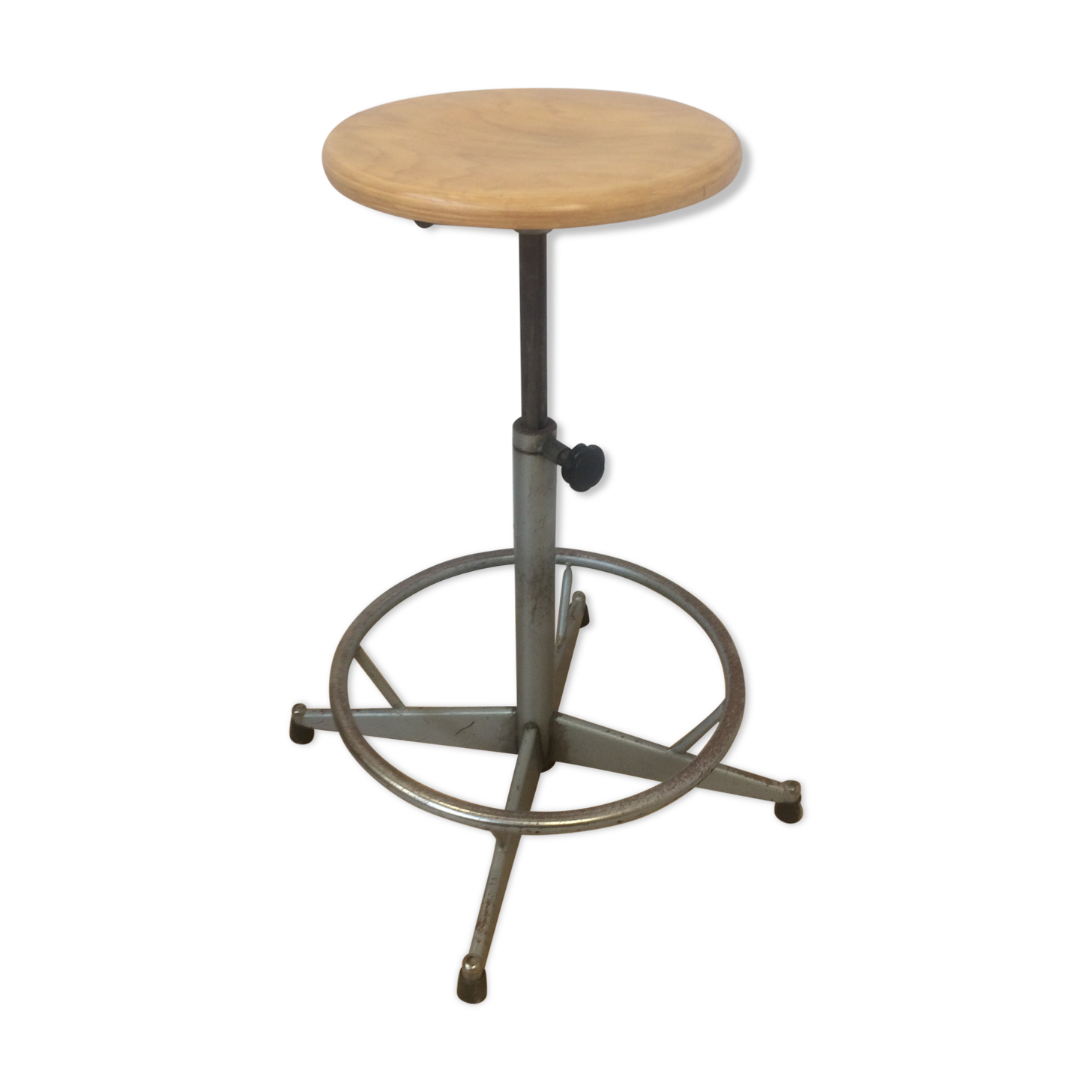Industrial stool adjusted height
