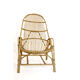 Rattan armchair with armrest from the 60s-70s.