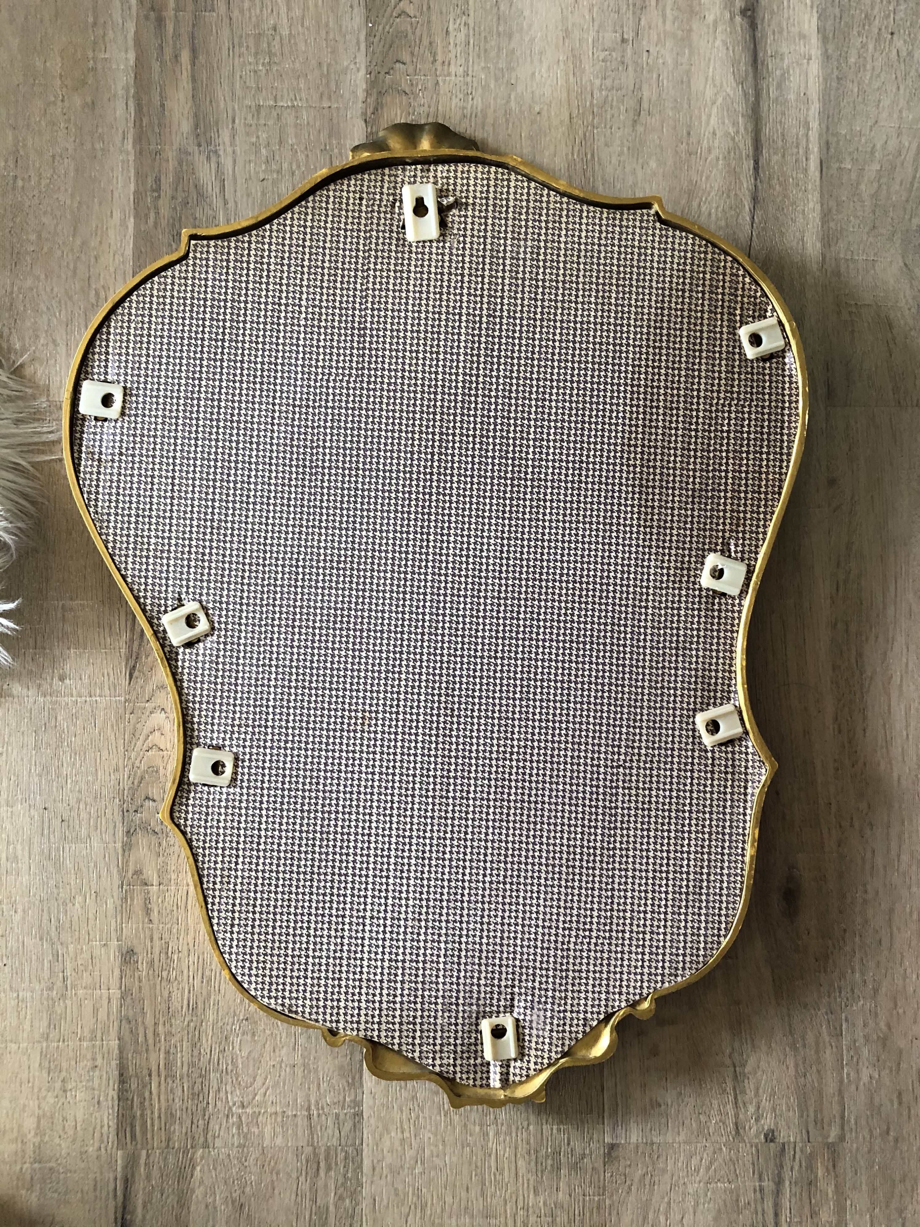 Baroque style mirror of the 70s - 62x46cm