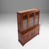 English Wooden Bookcase Cabinet, 1950s