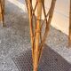 vintage 1960s rattan desk with Eiffel Tower legs