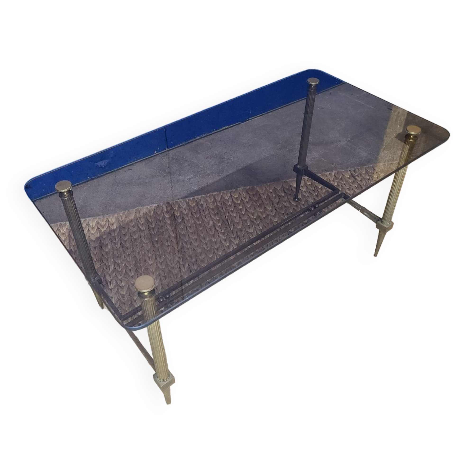 Smoked glass coffee table circa 1970