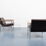 Pair of 1960s architectural armchairs