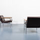 Pair of 1960s architectural armchairs
