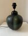 Vintage 1970s green and black ceramic lamp base