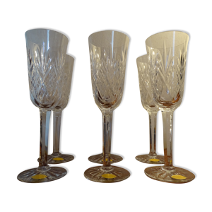 6 flutes champagne cristal