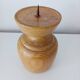 Set of 3 Scandinavian turned wooden candle holders