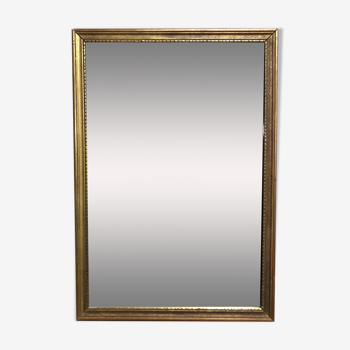 Miroir rectangulaire doré en bois 64x44