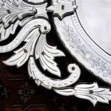 19th century oval Venetian mirror