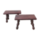 Lot de 2 repose-pieds petits bancs en bois