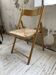 Chaise pliante hêtre et paille années 80