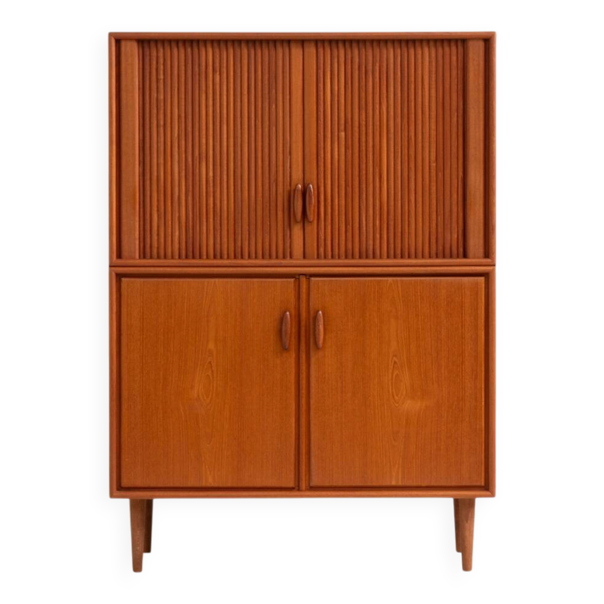 Highboard with tambour doors by Heinrich Riestenpatt