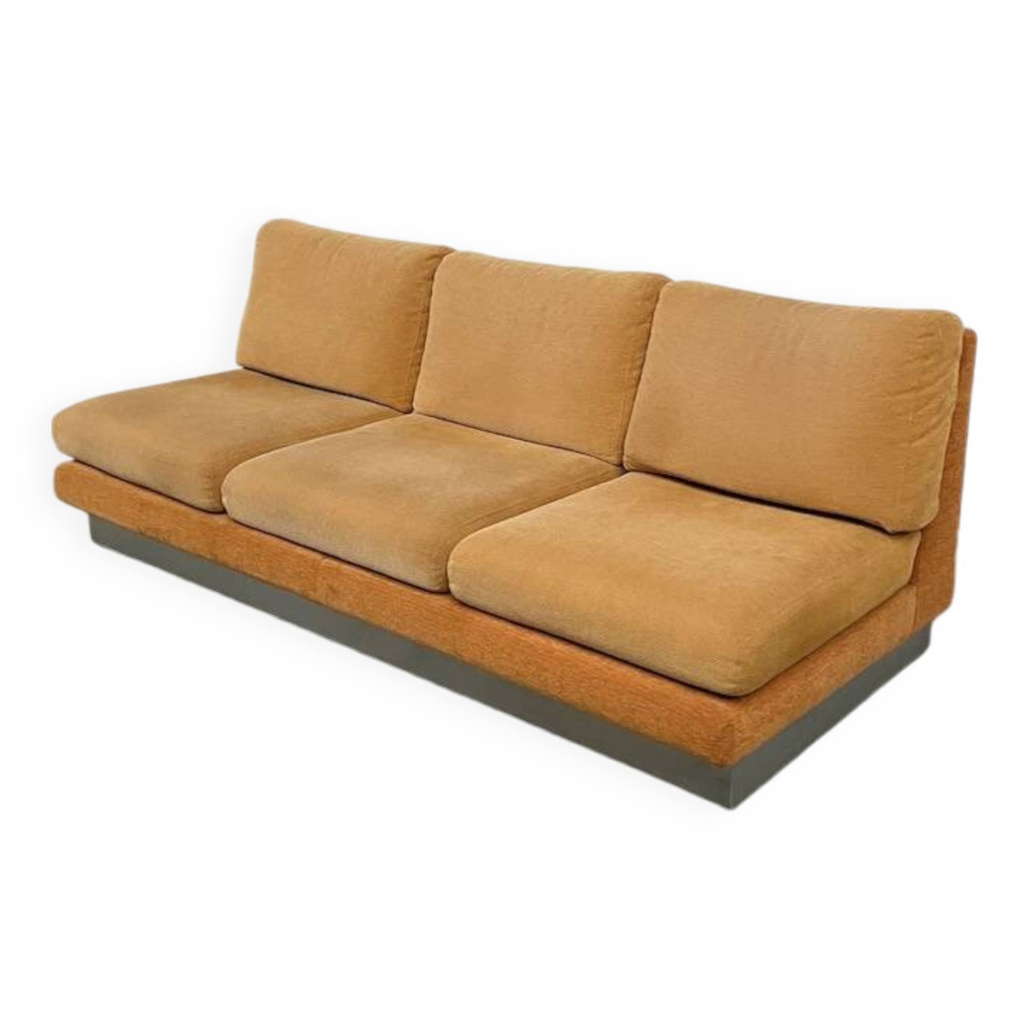 Jacques Charpentier 3-seater stainless steel sofa