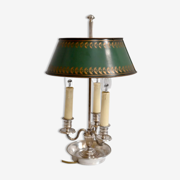 White metal bouillotte lamp, empire style – early twentieth century