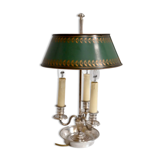 White metal bouillotte lamp, empire style – early twentieth century