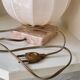 Pink glass globe table lamp
