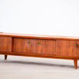 Vintage scandinavian sideboard feet compass walnut 1960