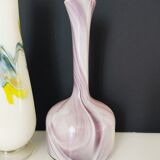 Set of two Murano marmorean glass vases