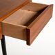 Teak and black painted metal desk, European production, 1960s