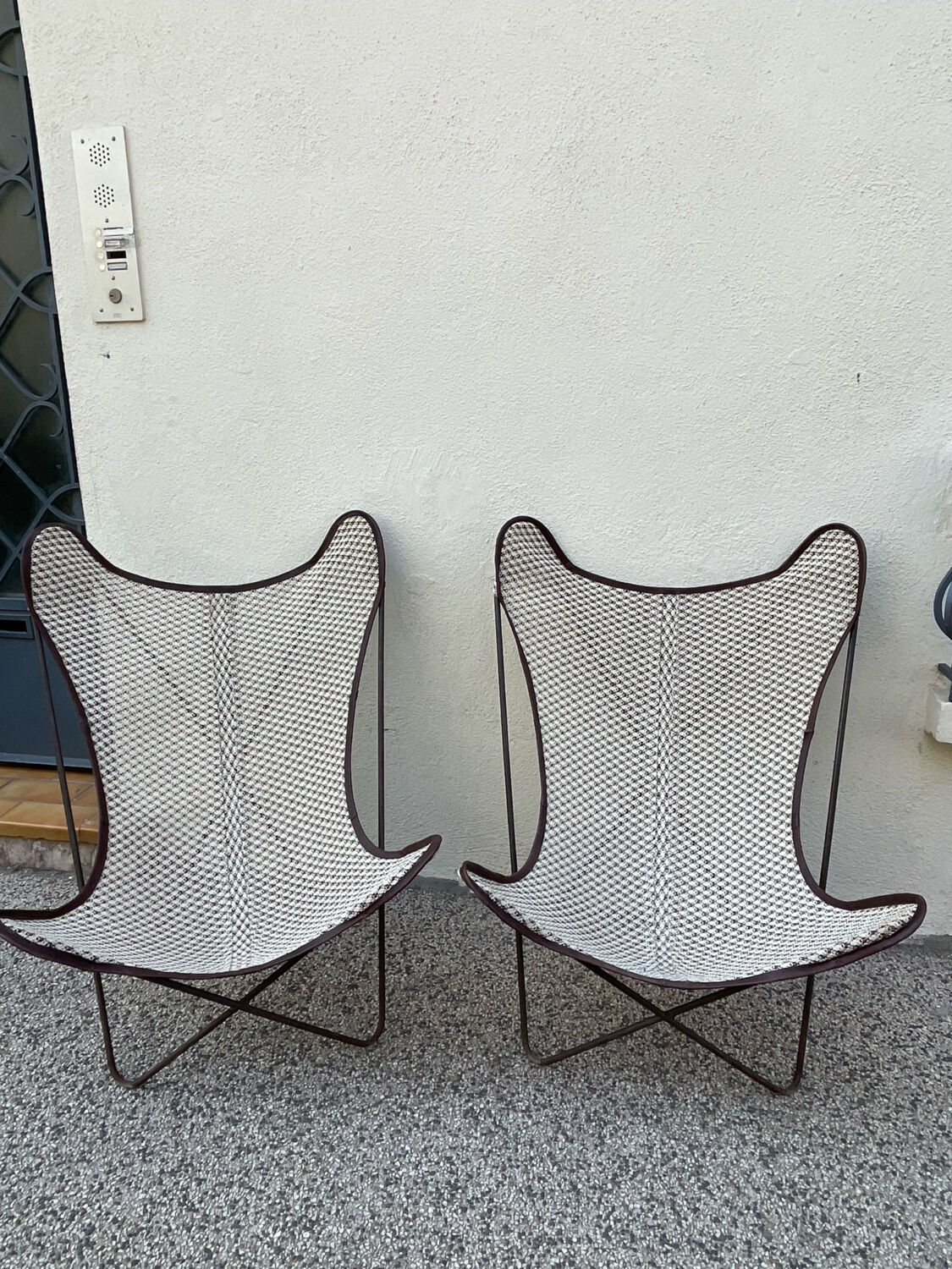 Paire de fauteuils butterfly 1960