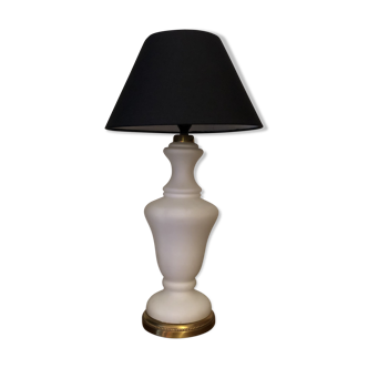 Ancient brass lamp and opaline