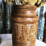 Vase bougeoir en grès