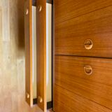 TV stand from the 50s, 2 drawer, 2 accordion doors. Perfect condition.