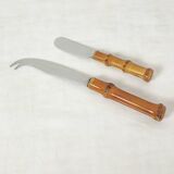 Bamboo handle cheese and butter knives